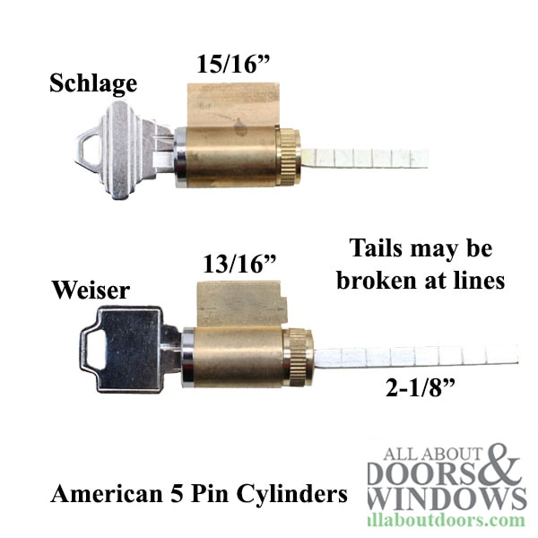 Prime Line E 2104 Sliding Door Cylinder Lock with Schlage Keyway