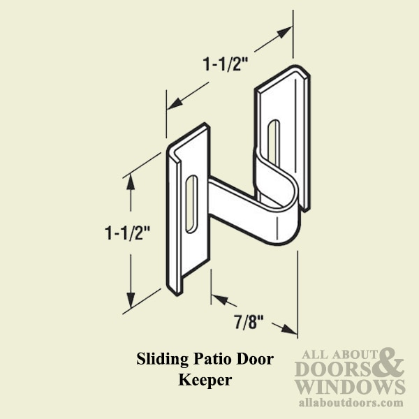 Sliding Patio Door Keeper Dimensions