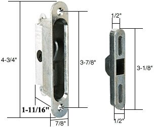 Traco Mortise Lock and Keeper Dimensions