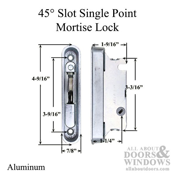 45 Degree Single Point Mortise Lock