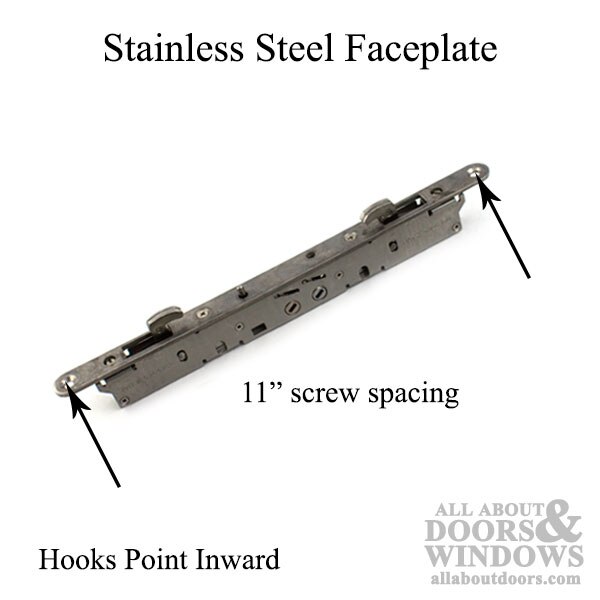 2 Point Mortise Locks Glass Patio Door 2 Point Double Hook Sliding Door Lock 11 3 4 Face W Pin Ss
