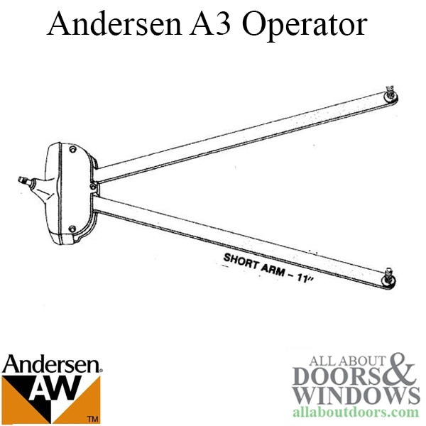 Andersen A3 Awning Operator Silver Satin | Arm Length