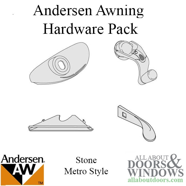 Andersen Hardware Pack Metro E-Z Awning Stone Color | Window Hardware