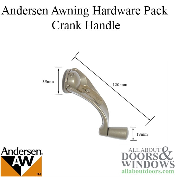 Andersen Hardware Pack Metro E-Z Awning Stone Color | Product Dimension