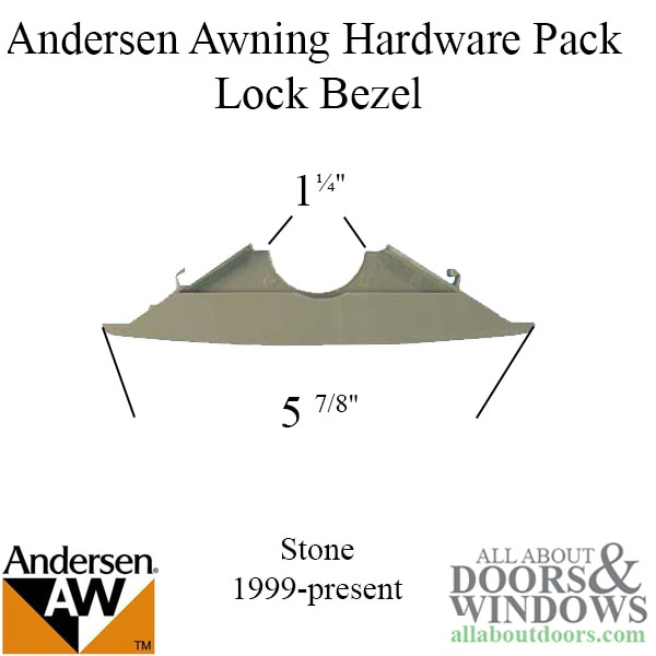 Andersen Hardware Pack Metro E-Z Awning Stone Color | Profile Dimensions