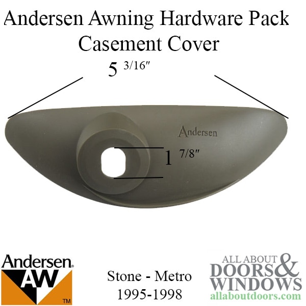 Andersen Hardware Pack Metro E-Z Awning Stone Color | Cover Dimensions