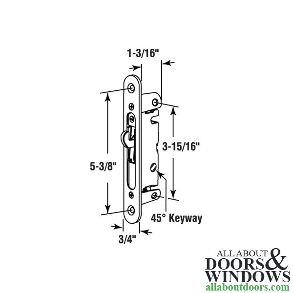 Single Point Mortise Recessed Housing