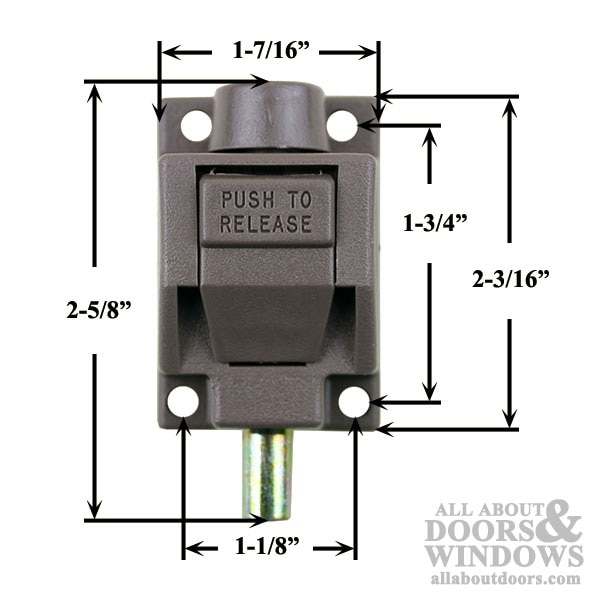 Truth Foot Bolt with Short Auxiliary Lock Dimensions