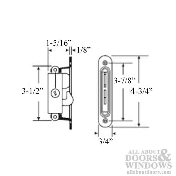 Faceplate Mortise Lock Dimensions