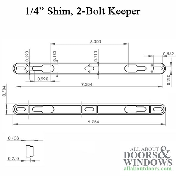 Plastic Shim for 2-Point Bolt Keeper