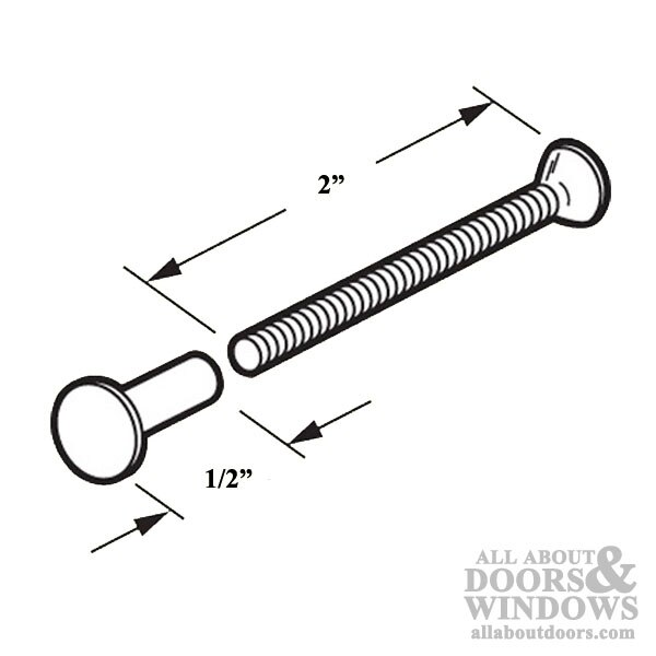 Prime-line Mp2055 Sliding Door Binder Posts With Screws Steel 2 Sets 4270432784