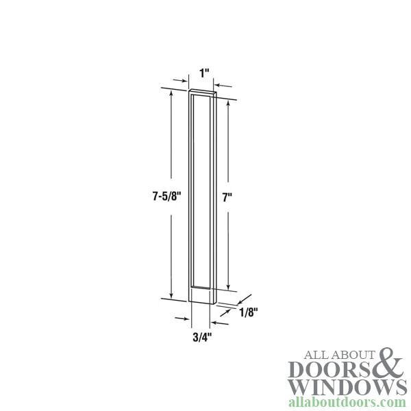 Black shim plates for sliding patio glass doors, designed for 7/8 inch thick doors