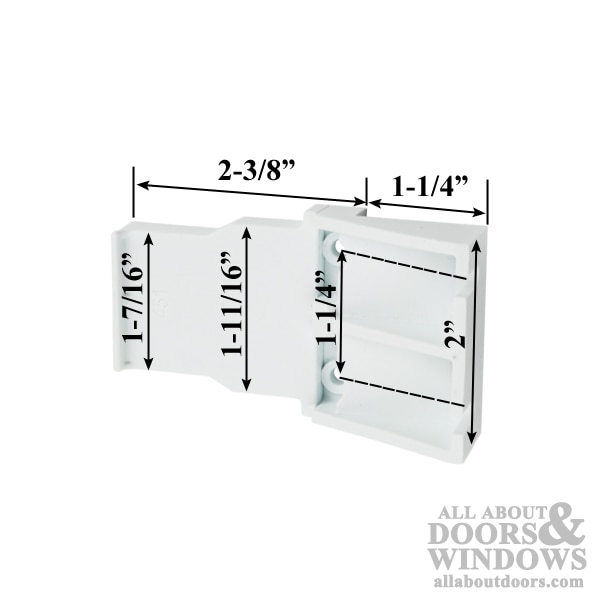 Fixed Patio Door Lite Clip White