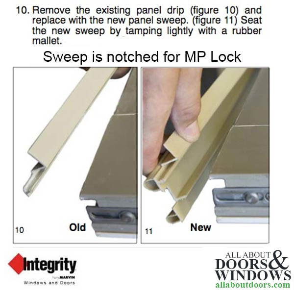 Integrity Hinged Door Sweep, Secondary 3-0 Door LH - Installation Diagram