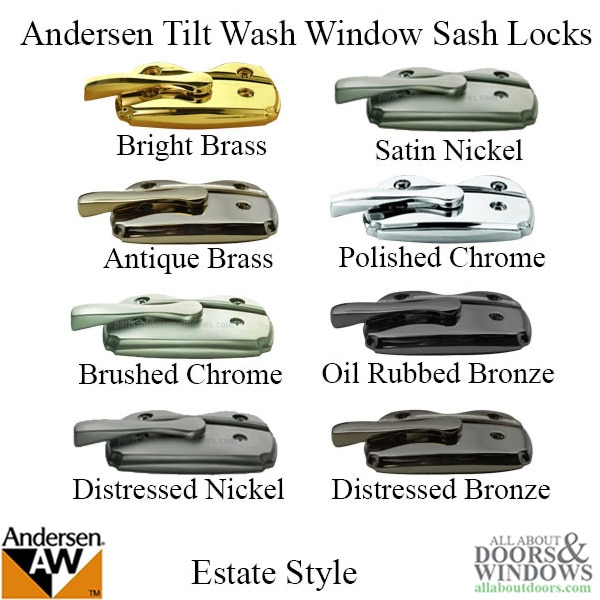 Andersen TiltWash (DC) and TiltWash (TW) Estate Series Sash Lock Kit