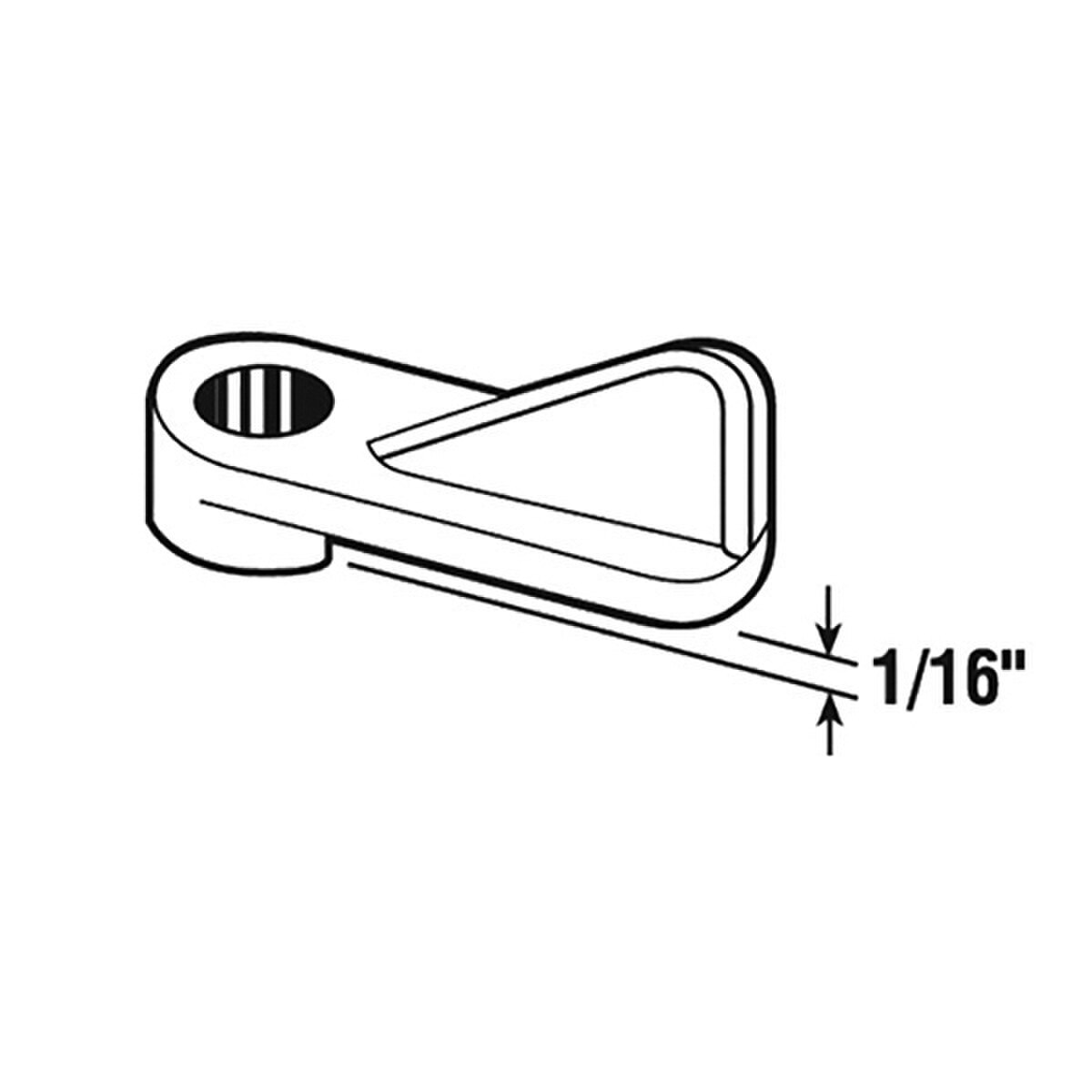 Window Screen Plastic Clips, 1/16 Inch, White -12 Pack