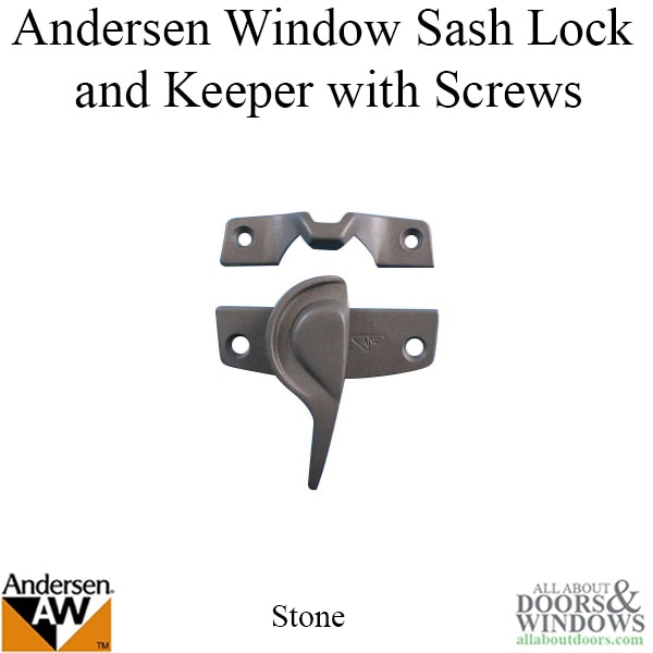 Andersen Window Sash Lock and Keeper with Screws