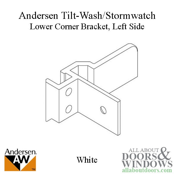 Tilt-Wash lower left corner bracket