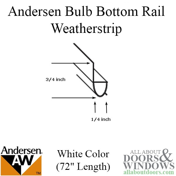 Anderson Bulb Bottom Rail Weatherstrip