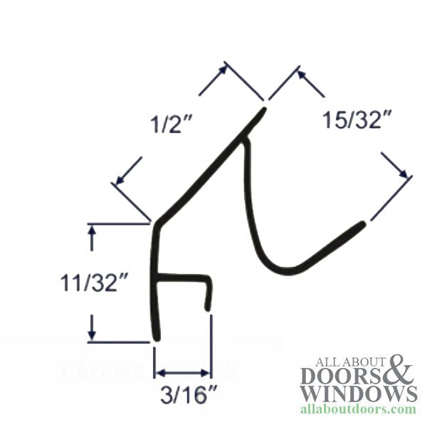 Andersen Perma-Shield Narrowline Glazing Bead dimensions