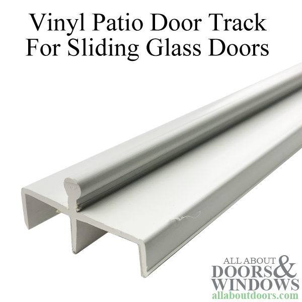 Vinyl Patio Glass Door Track White, Sliding Screen Door Rail Replacement