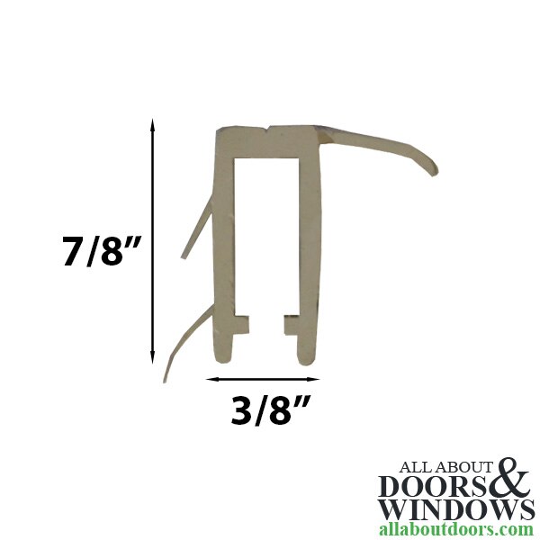 166022 Pinnacle Head Jamb Parting Stop, 6' Door, with Screw Holes, Beige