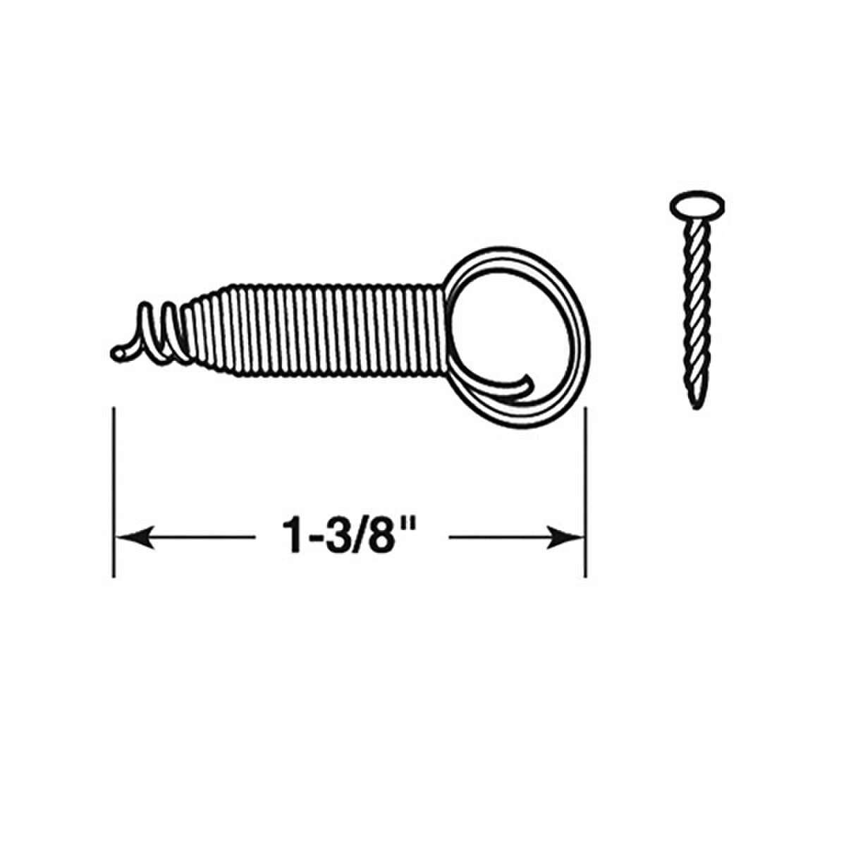 Window Screen Spring Latch, 1-3/8 Inch, 6 Pack- Stainless