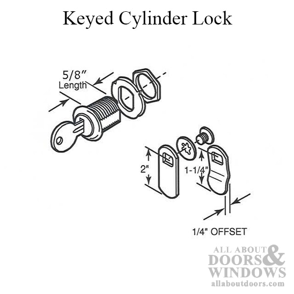 Keyed cylinder Lock Dimensions