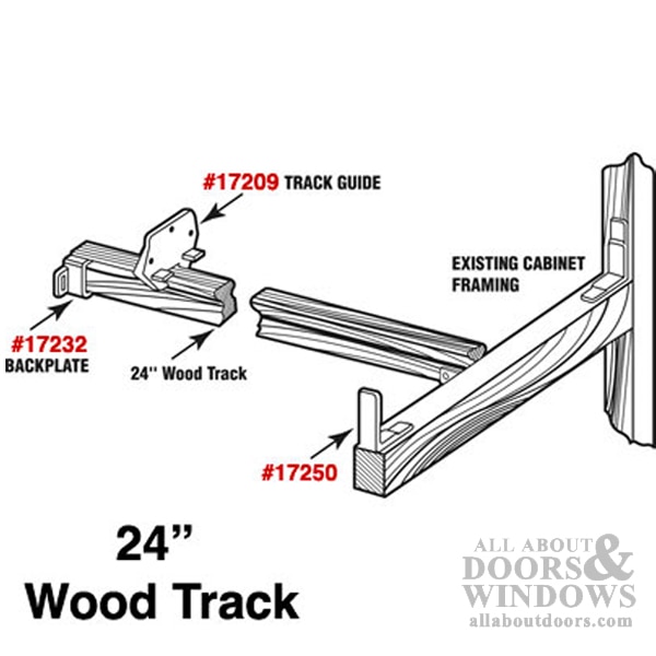 Wooden Drawer Track Kit (24 inch) for Smooth and Reliable Drawer Operation