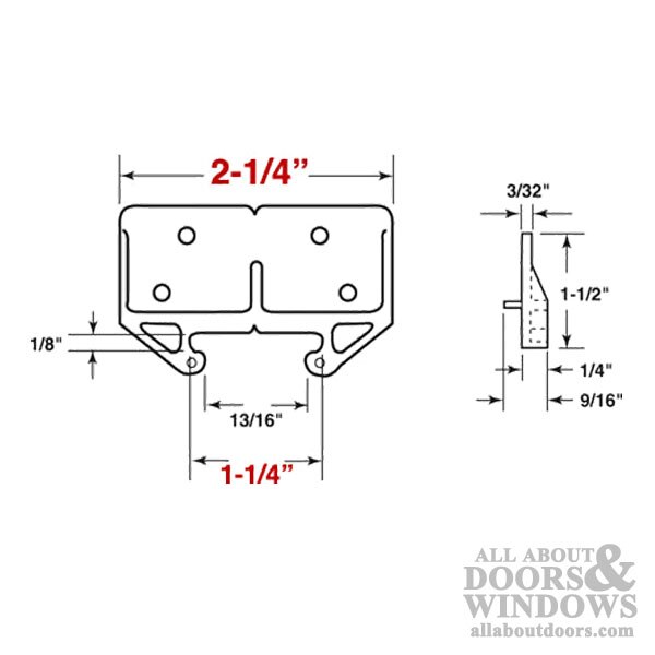 Drawer Slide Kit 20 Inch Sliders | Left Right Pair for Self-Closing Cabinets - Profile Dimensions