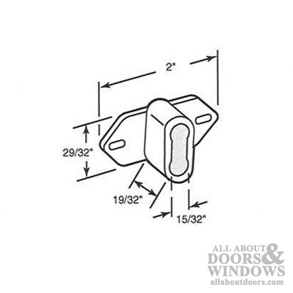 Dimensions of nylon drawer back plate with hole spacing