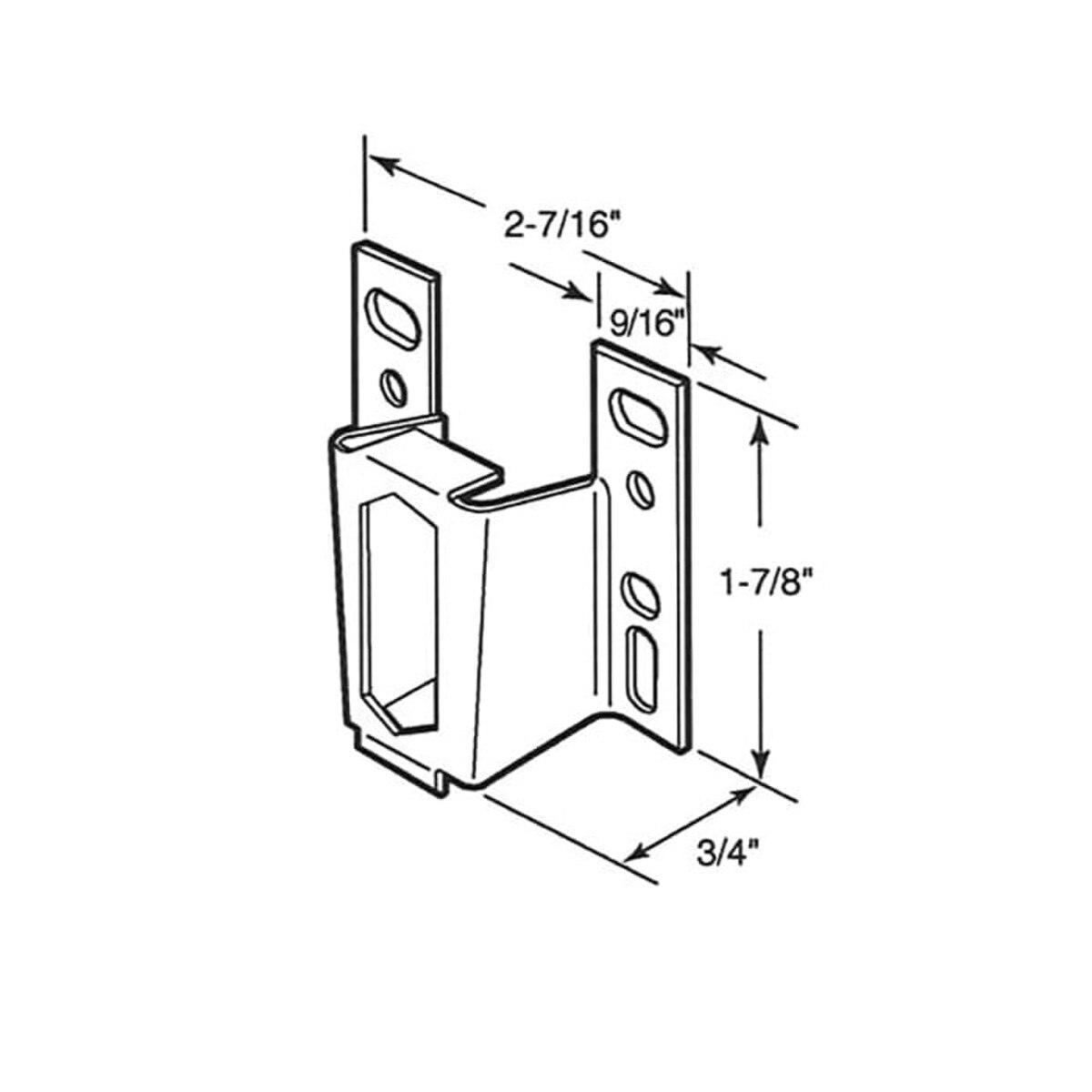 Drawer track back plate - Galvanized Steel