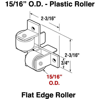 Roller Assembly Drawer Guide 15 16 In 2 Pack