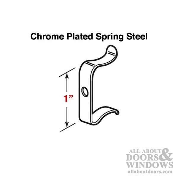 Double Pole Friction Clip - 1 Inch, Metal Hardware Clips