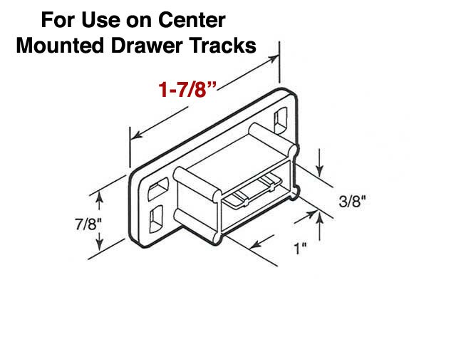 Backplate for Drawer Track | Drawer Hardware Accessories - Dimensions