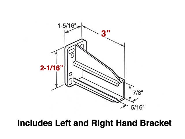 Backplate for Drawer Track | Drawer Hardware Accessories - Dimensions