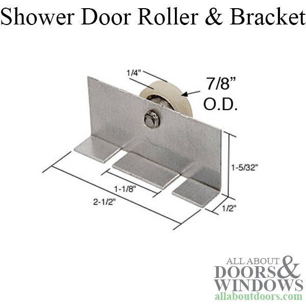 Shower Door Roller and Bracket