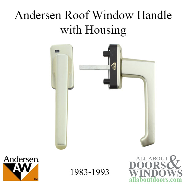 Andersen old style venting roof window handle with housing