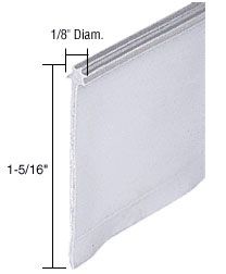 Shower Door Bottom Seal / Sweep, Star Tip, 1-5/16 inch - Dimensions