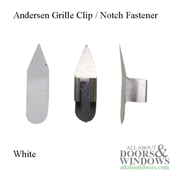 Grille clip/notch fastener