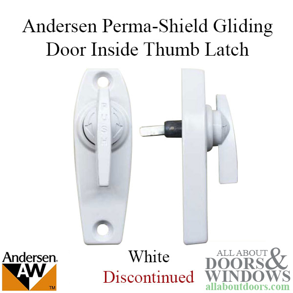 Andersen perma-shield gliding 3-panel door inside thumb latch
