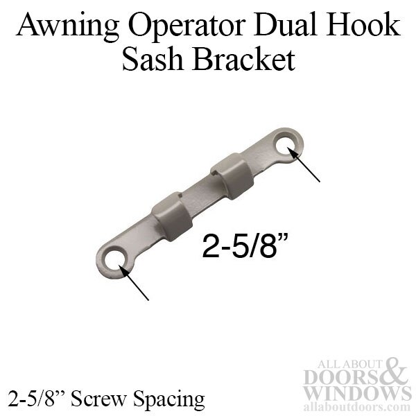 Truth Sash Hook Bracket for Dual Arm Awning Operator Dimensions