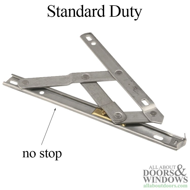 Anderberg 201SS 4‑Bar Window Hinge – No Stop, Stainless Steel