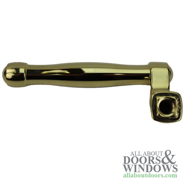 Fuhr dummy handle, right-hand L-handle in bright brass finish