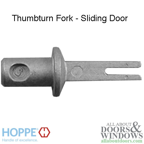 Hoppe sliding door fork for new style slider crescent thumbturn