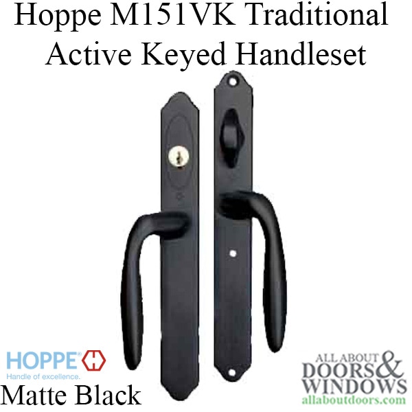 Keyed Handle-set in Matte Black