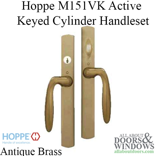 Keyed Handle-Set in Antique Brass