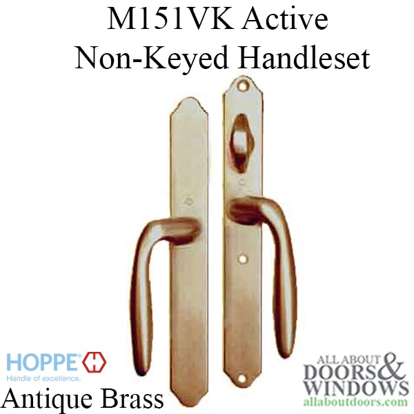 Non-Keyed Handle in Antique Brass