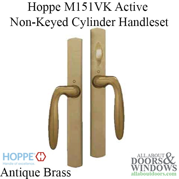 Non-Keyed Handle-Set Antique Brass