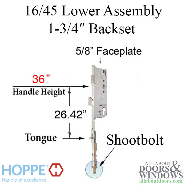 Hoppe Manual Tongue Shootbolt Lock